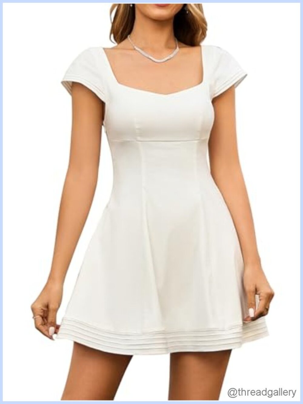 Cap Sleeve Mini Dress A-Line Sweetheart Neckline Graduation Homecoming